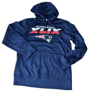 Nike NFL patriots Men's Navy Hoodie sweatshirt xl football 🏈
